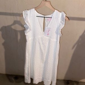 Pink Lily women’s white romper